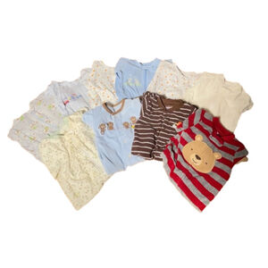 BUNDLE of Baby Boy Pajama Bodysuits Footies 0-3-6 Mo.